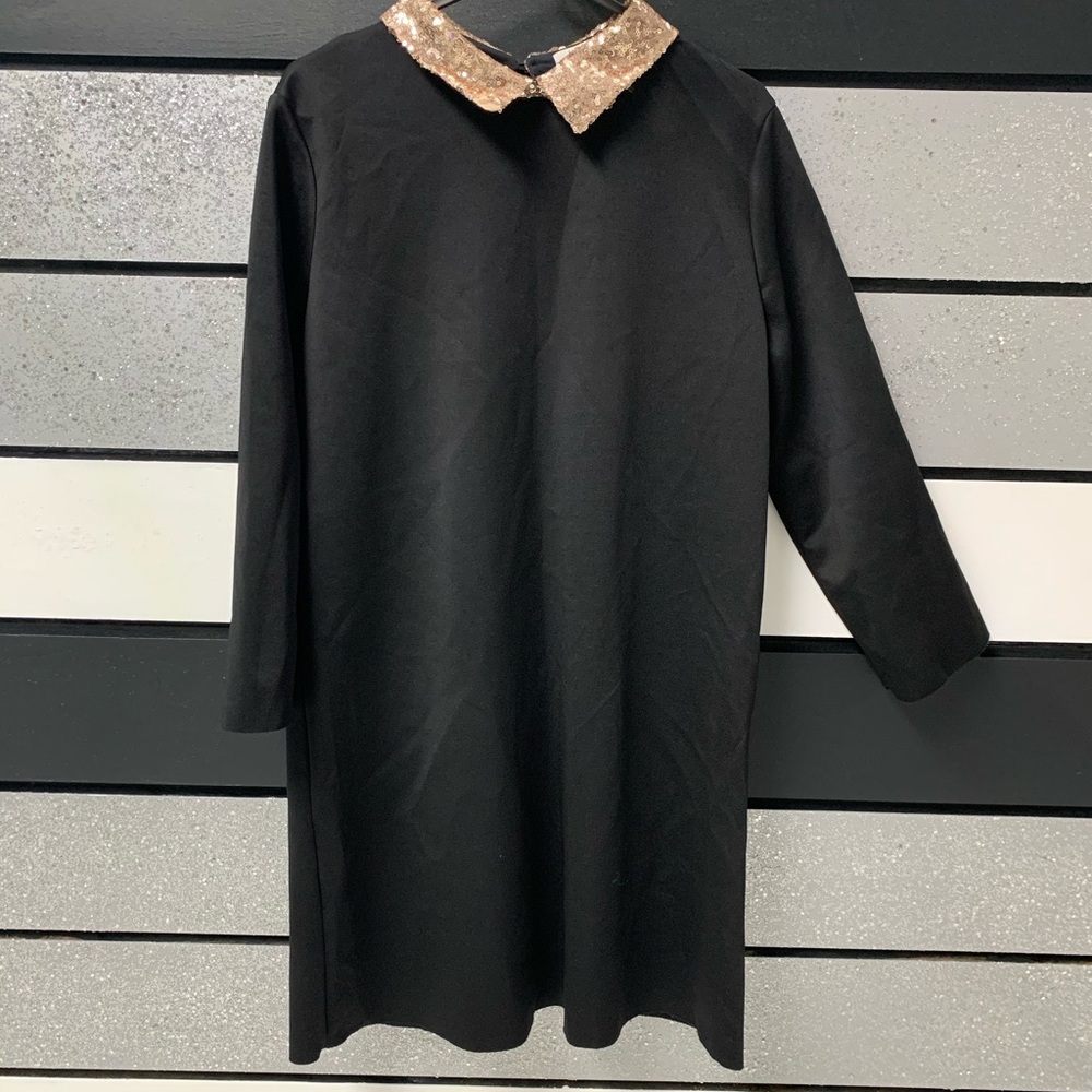 Zara dress black and gold